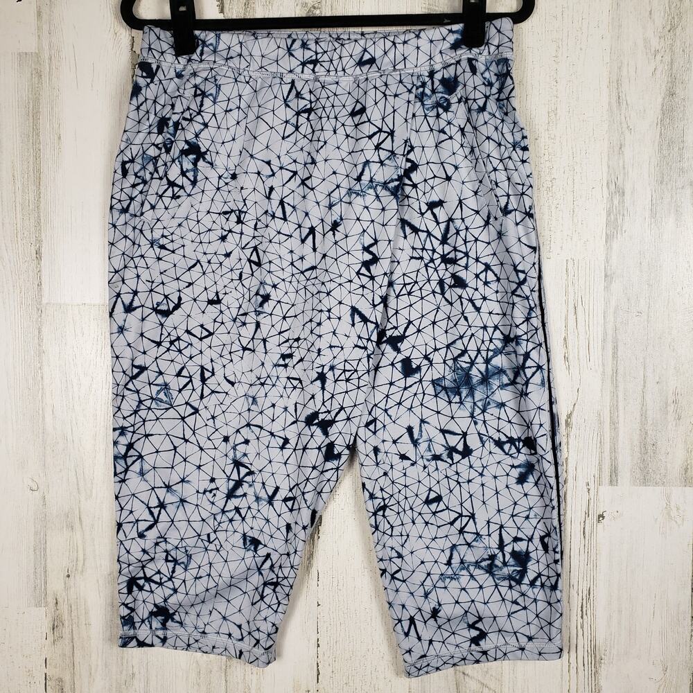 Lululemon Athletica Star Crushed Silver Fox Deep Navy Retreat Yogi Crop Pants 8